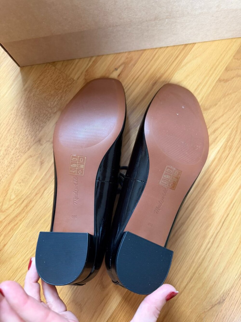 NWT | Madewell SOLD OUT The Greta Pump in Crinkled Patent Leather Black Size 9.5 - Picture 8 of 11